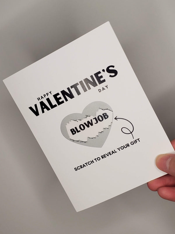 Valentine's Day Blowjob Scratch Off Card