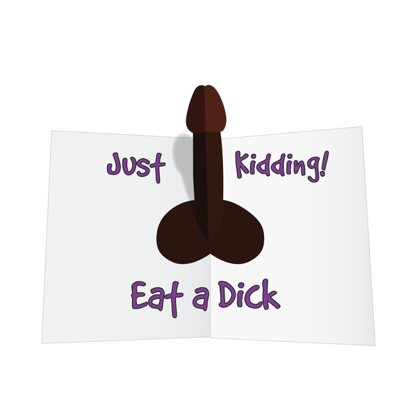 Happy Birthday Black Dick - Pop Up Dick Card