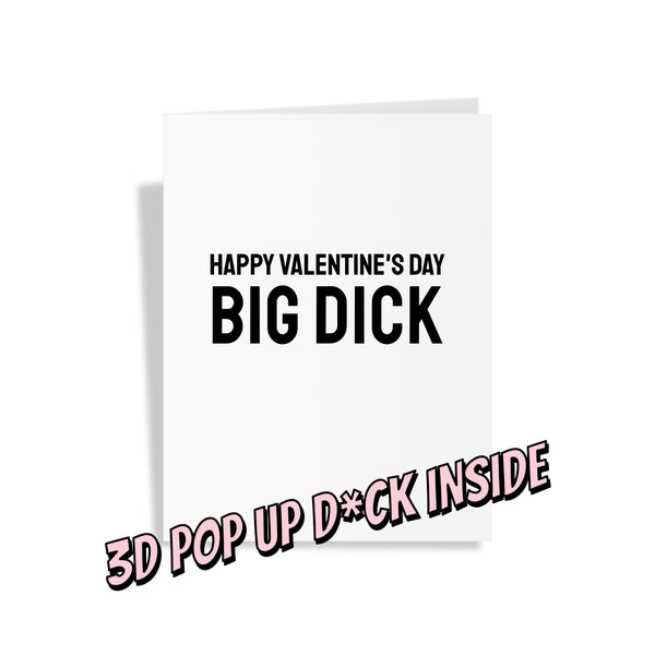 Big Dick Valentine Card - Pop Up Dick Card