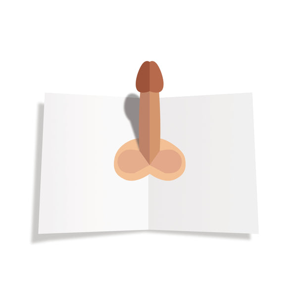 Love and Hap-Penis Bachelorette - Pop Up Dick Greeting Card