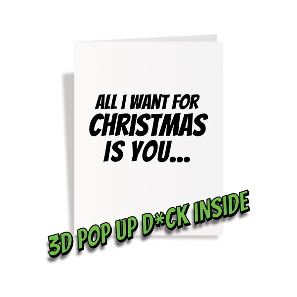 All I Want is You and Your Dick - Pop Up Dick Greeting Card